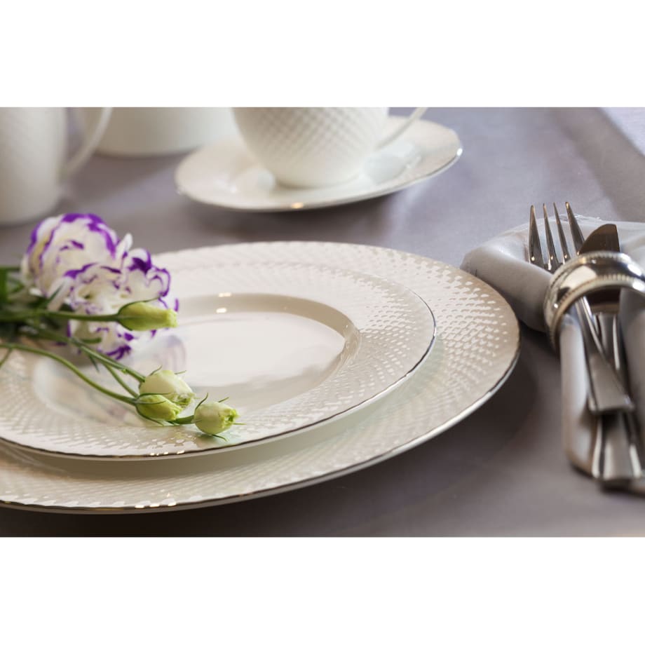 VILLA ITALIA Kubek porcelanowy platynowa linia 350 ml BARI PLATIN