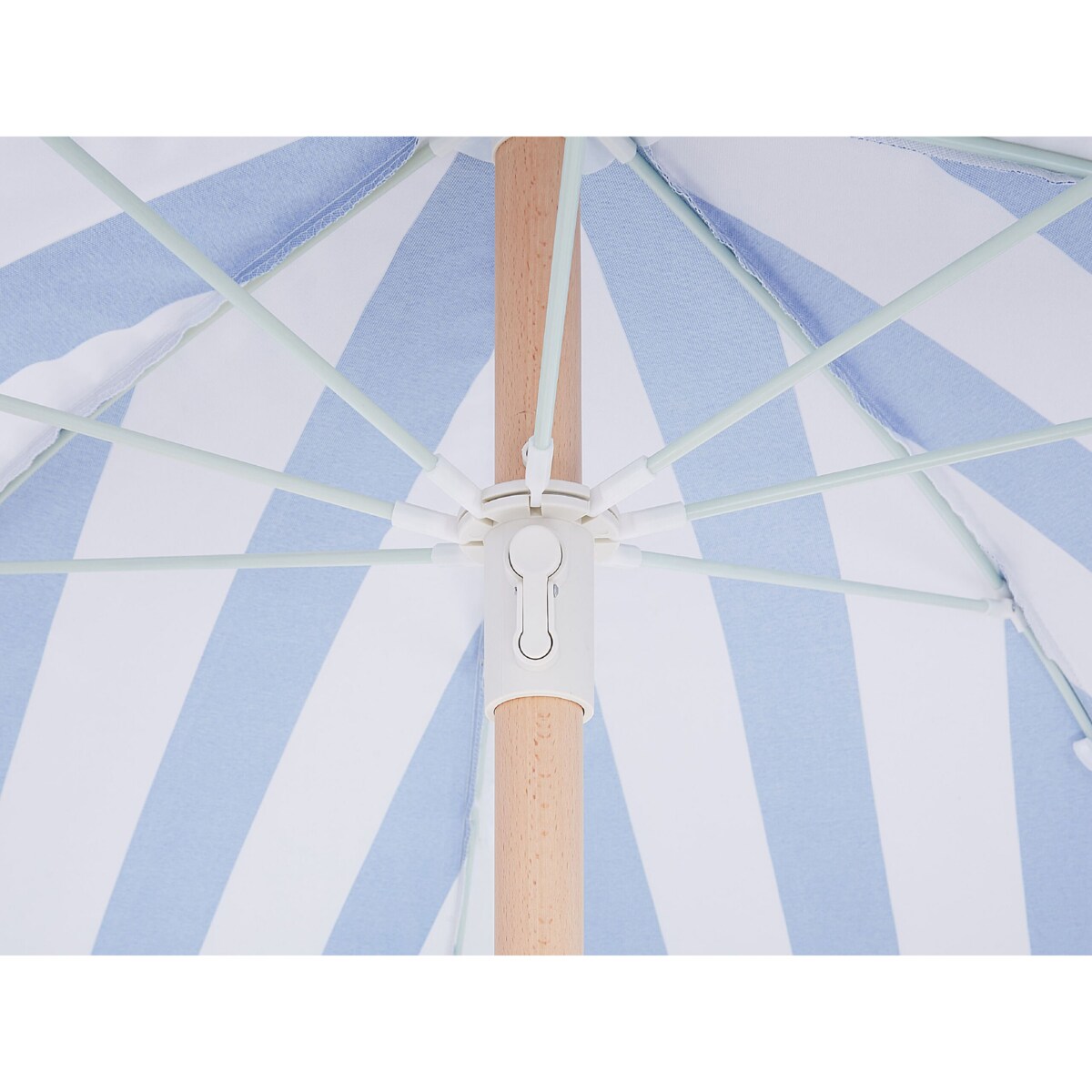 Parasol ogrodowy ⌀ 150 cm niebieski z białym MONDELLO