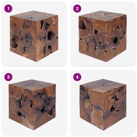 vidaXL Taborety / Stolik kawowy z litego drewna tekowego