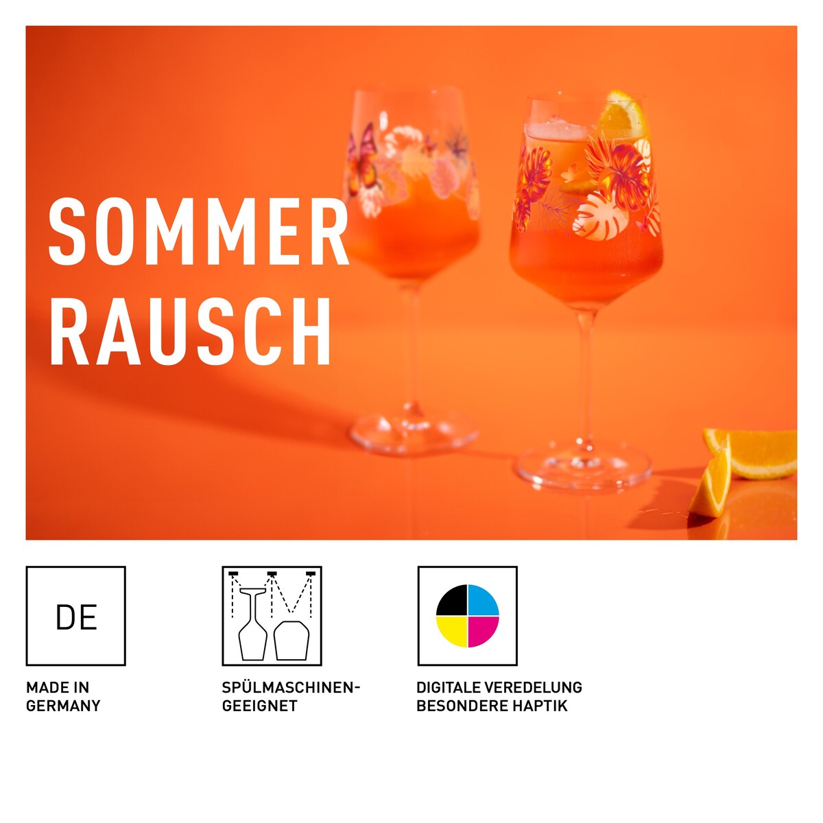 Ritzenhoff Zestaw 2 szt. kieliszków kryształowych Sommerrauch ilustrator C. Kordes