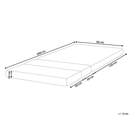 Materac piankowy na łóżko rozsuwane CLEVER GROW H2/3 średnio twardy 90 x 130/160/200 cm