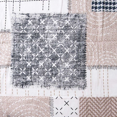 Pościel flanelowa 220x200 Ardela Beige kratka beżowa, Flanelove