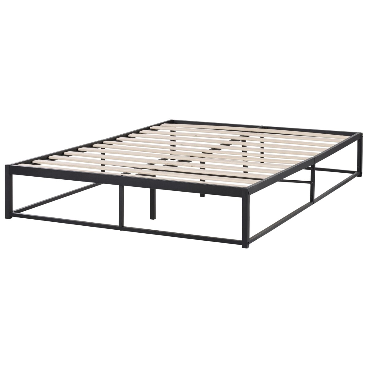 Łóżko metalowe 140 x 200 cm czarne VIRY