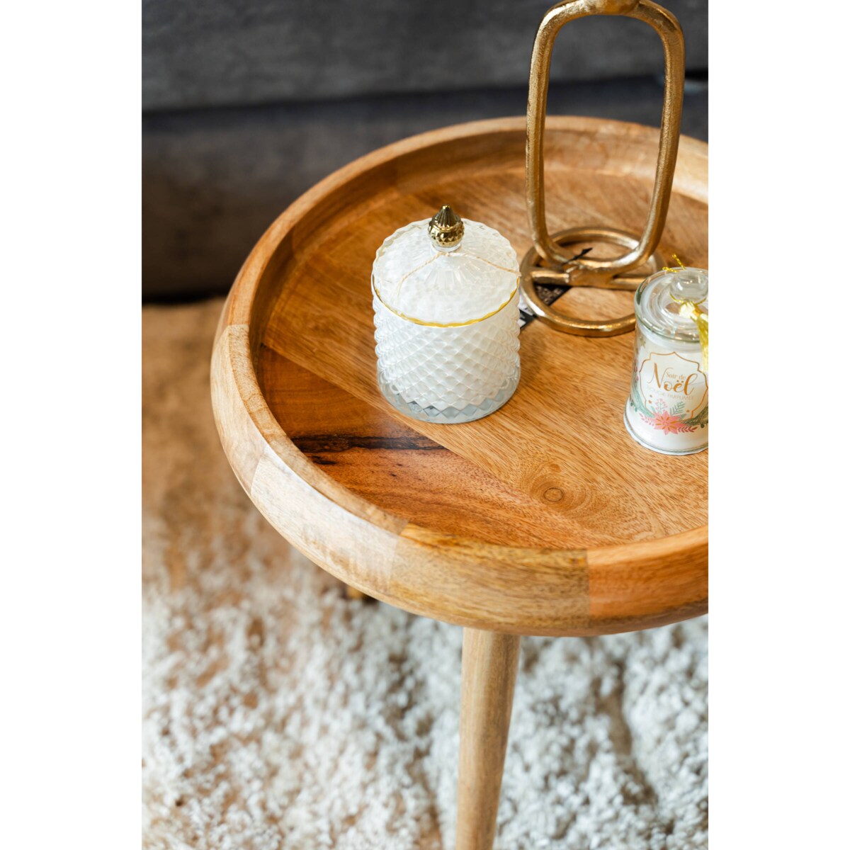 Stolik kawowy Herve, 2 sztuki, drewno mango