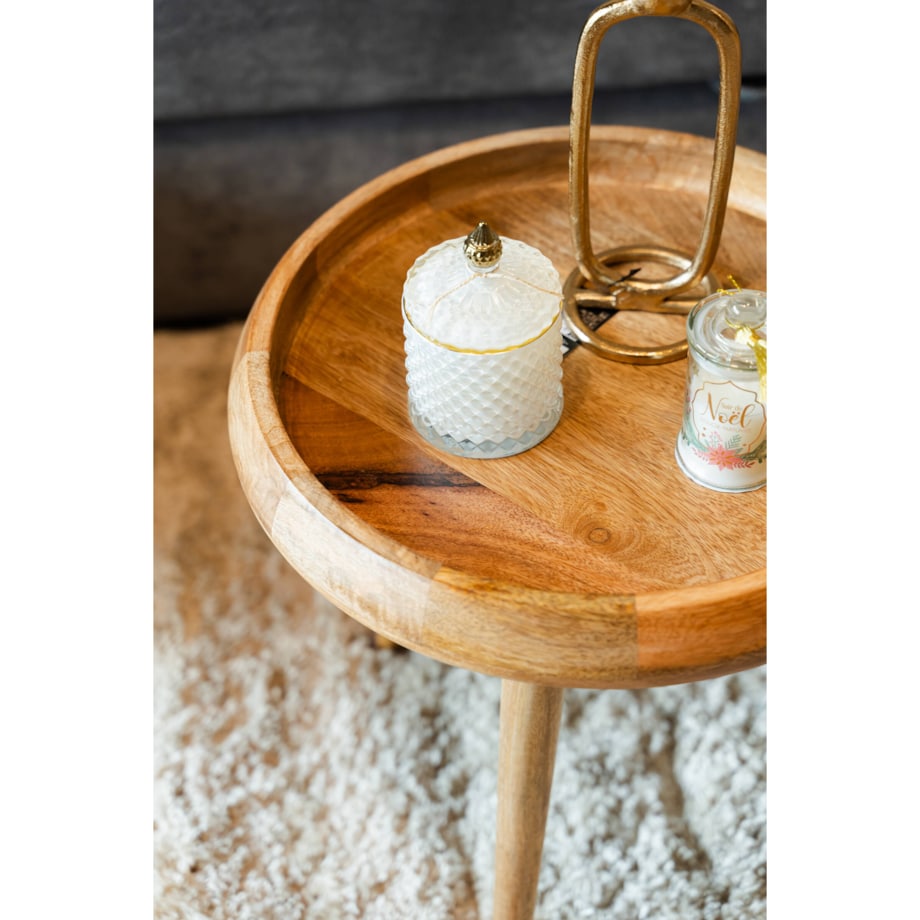 Stolik kawowy Herve, 2 sztuki, drewno mango