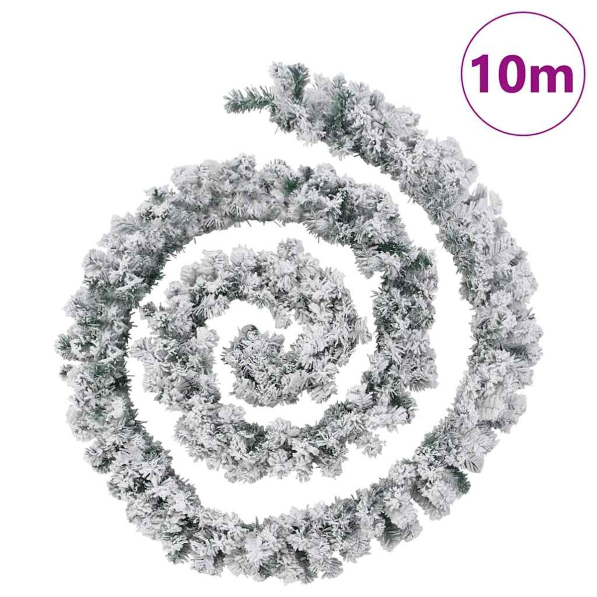 vidaXL Świąteczna girlanda z lampkami LED, zielona, 10 m, PVC