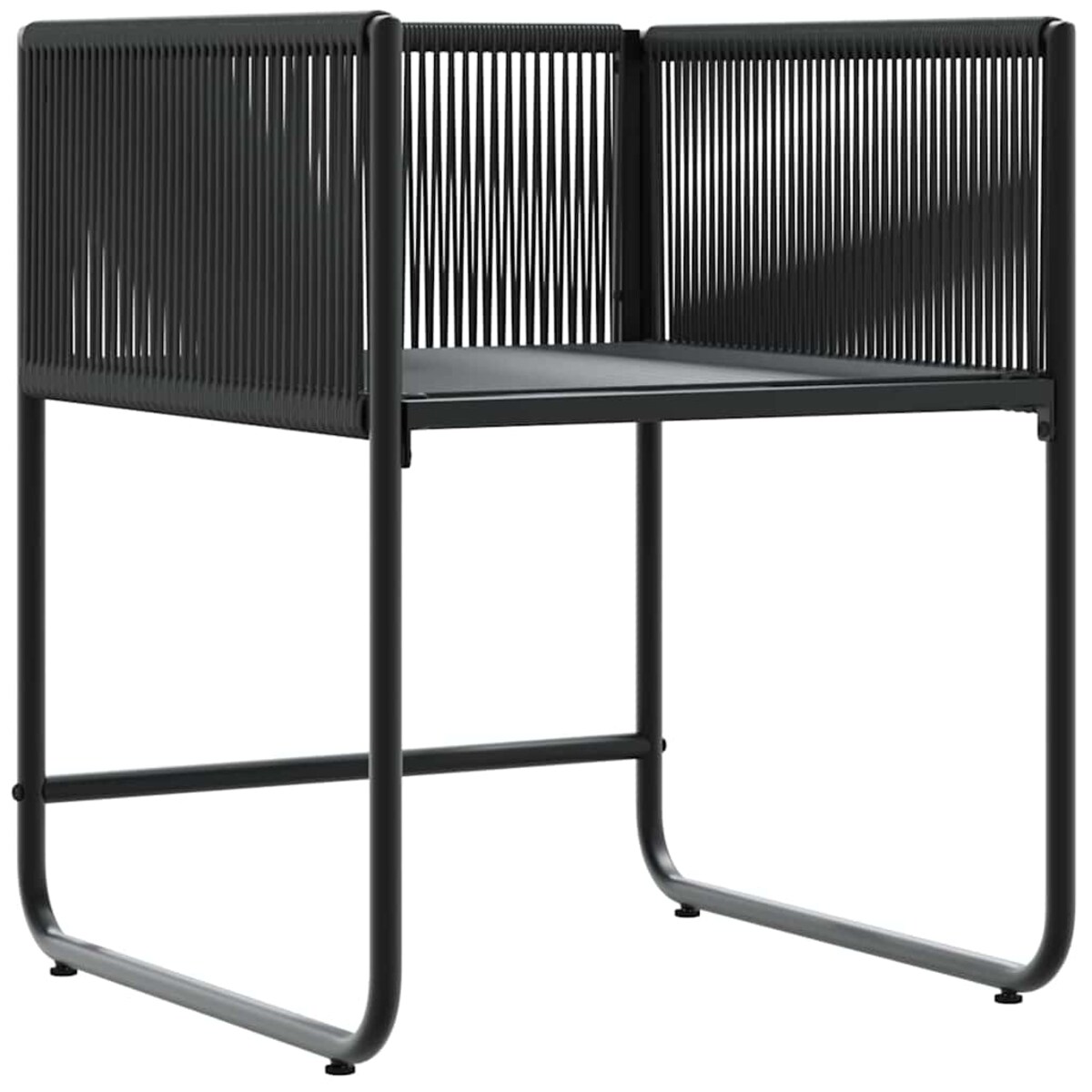 vidaXL Krzesła ogrodowe 4 pcs Czarny i antracytowy