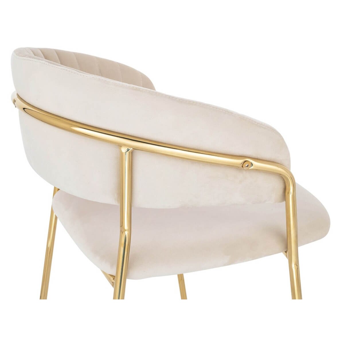 Krzesło glamour Margo KH121100121.4 eleganckie do jadalni beżowe, King Home