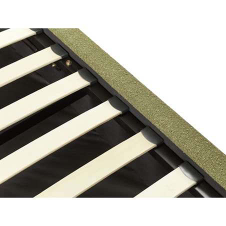 Łóżko z pojemnikiem boucle 160 x 200 cm zielone oliwkowe VAUCLUSE