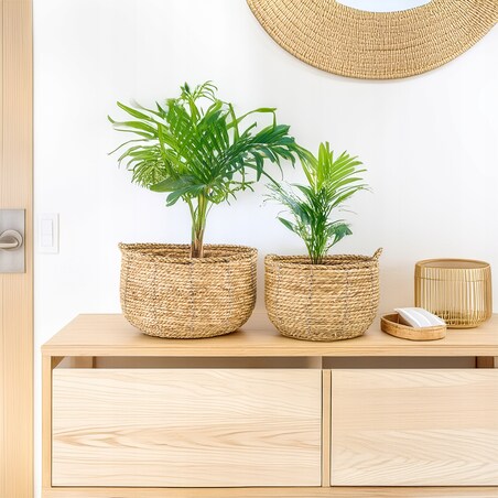 DONICZKA DO PALMY JUKI 2 szt. styl boho naturalna okrągła duża do salonu