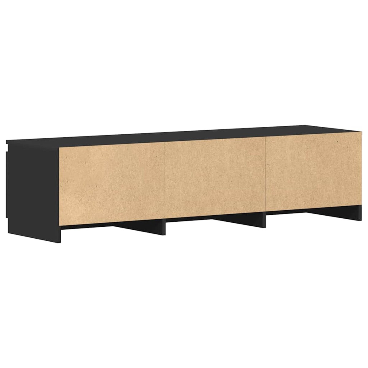 vidaXL Szafka pod TV, czarna, 140x40x35,5 cm, materiał drewnopochodny