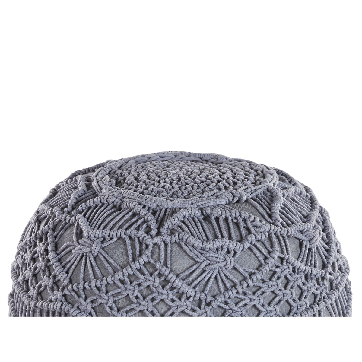 Puf ⌀ 40 cm szary KAYSERI