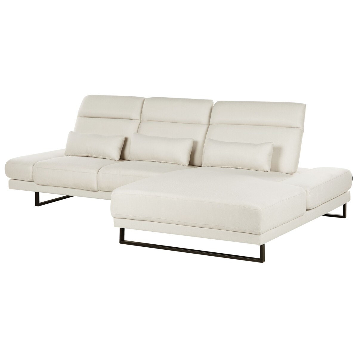 Narożnik IKAST Jasnobeżowy dla 4 osób Lewostronny