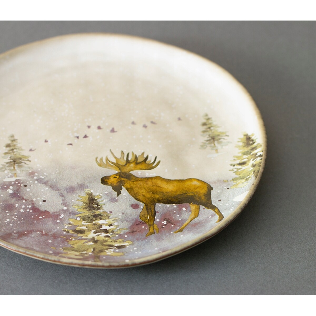 TALERZ ELK łoś deserowy KAMIONKA śr. 20cm