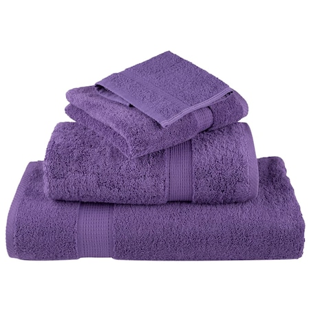 vidaXL Ręczniki premium SOLUND 2 szt., fioletowe, 70x140 cm, 600 g/cm²