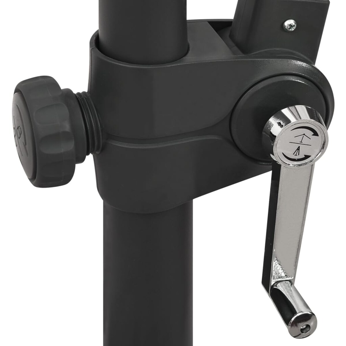 vidaXL Parasol wiszący z lampkami LED i słupkiem, antracytowy, 300 cm