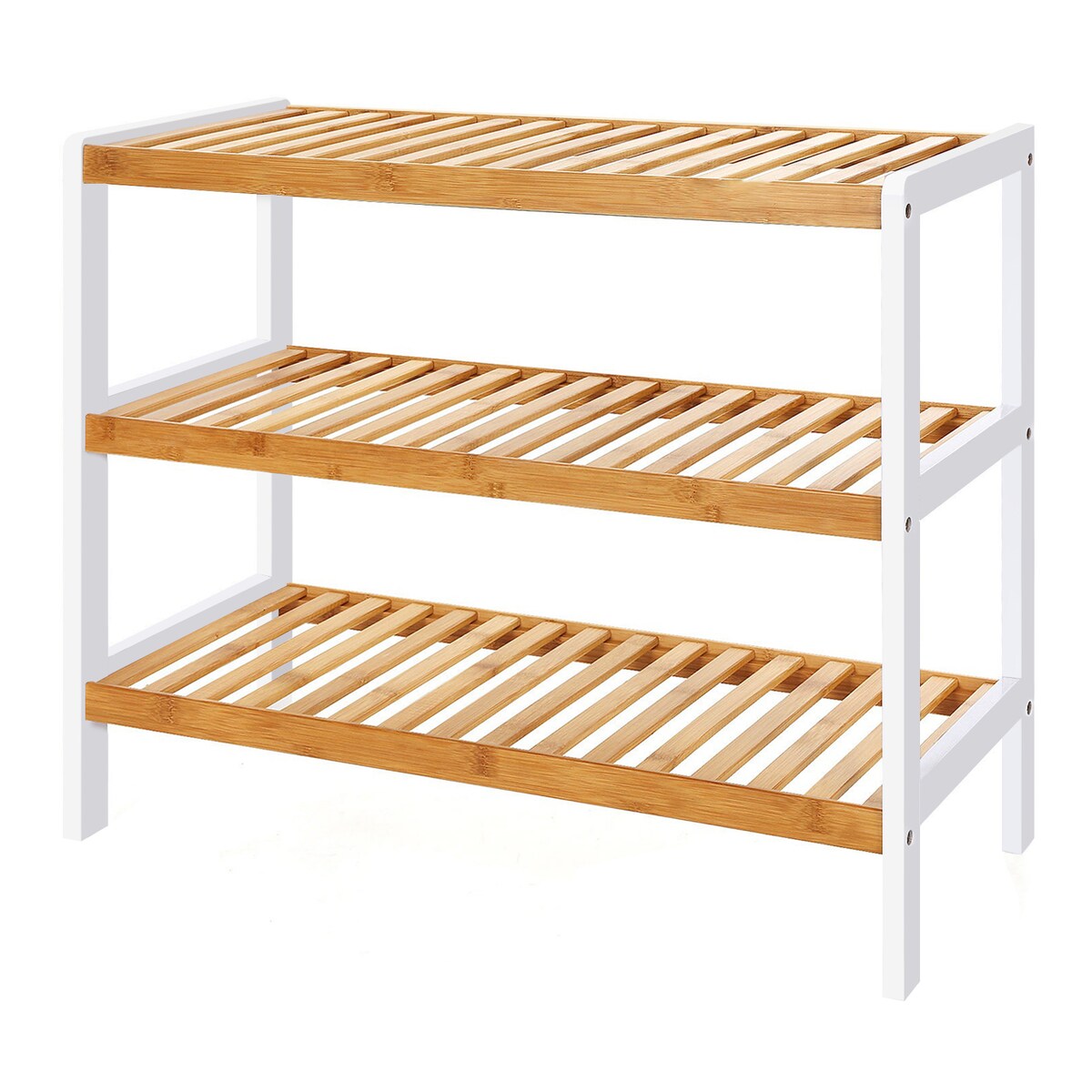 Szafka Na Buty 70X26X55 Cm Naturalny, Biały