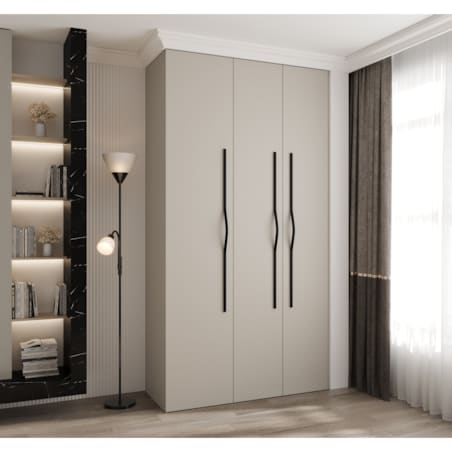 Szafa trzydrzwiowa Como 2 130 gł.40 kaszmir+czarny