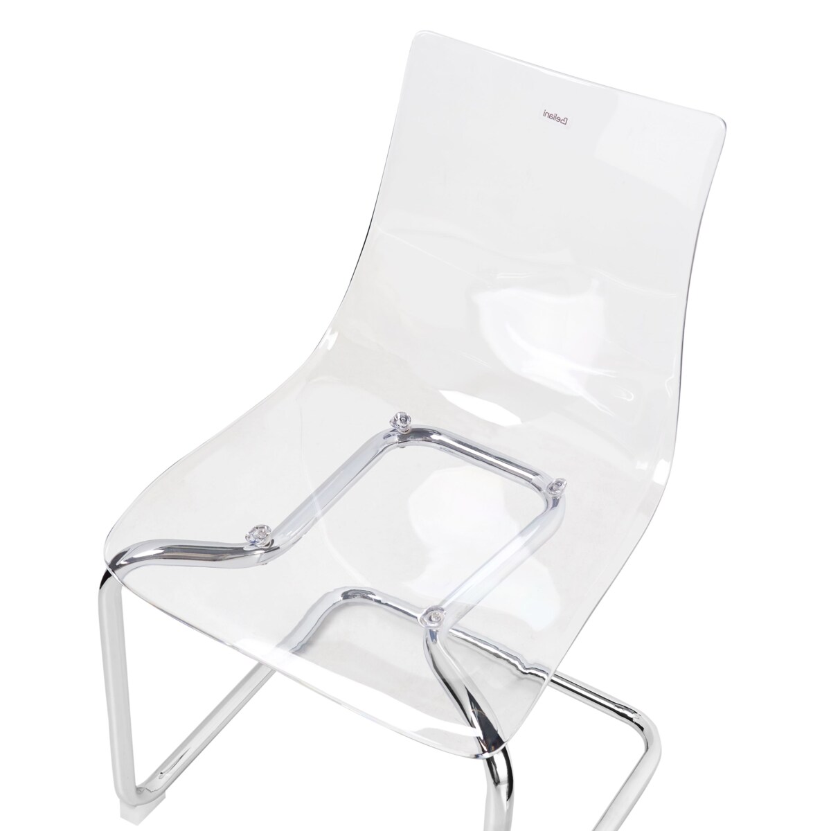 Zestaw 2 krzeseł do jadalni MARSHALL Przezroczysty