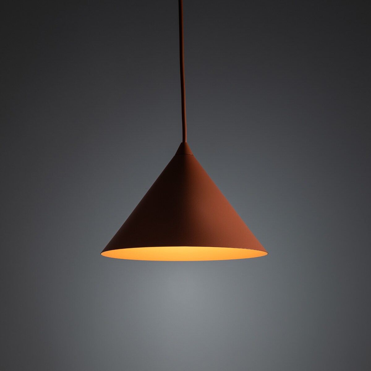 Lampa wisząca TK Lighting CONO BRICK 10076 czerwona E27 metal 19 cm regulowana wysokość do 140 cm