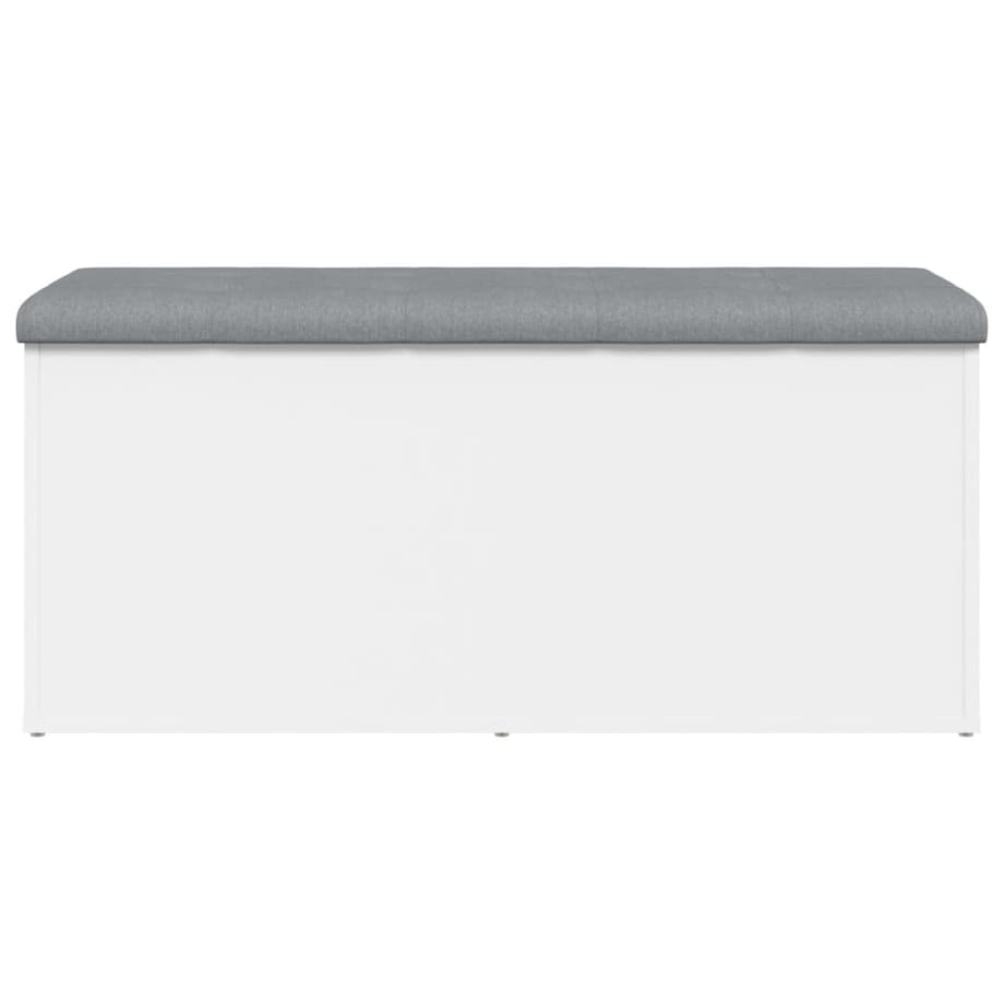 vidaXL Ławka ze schowkiem, biała, 102x42x45 cm, drewno konstrukcyjne