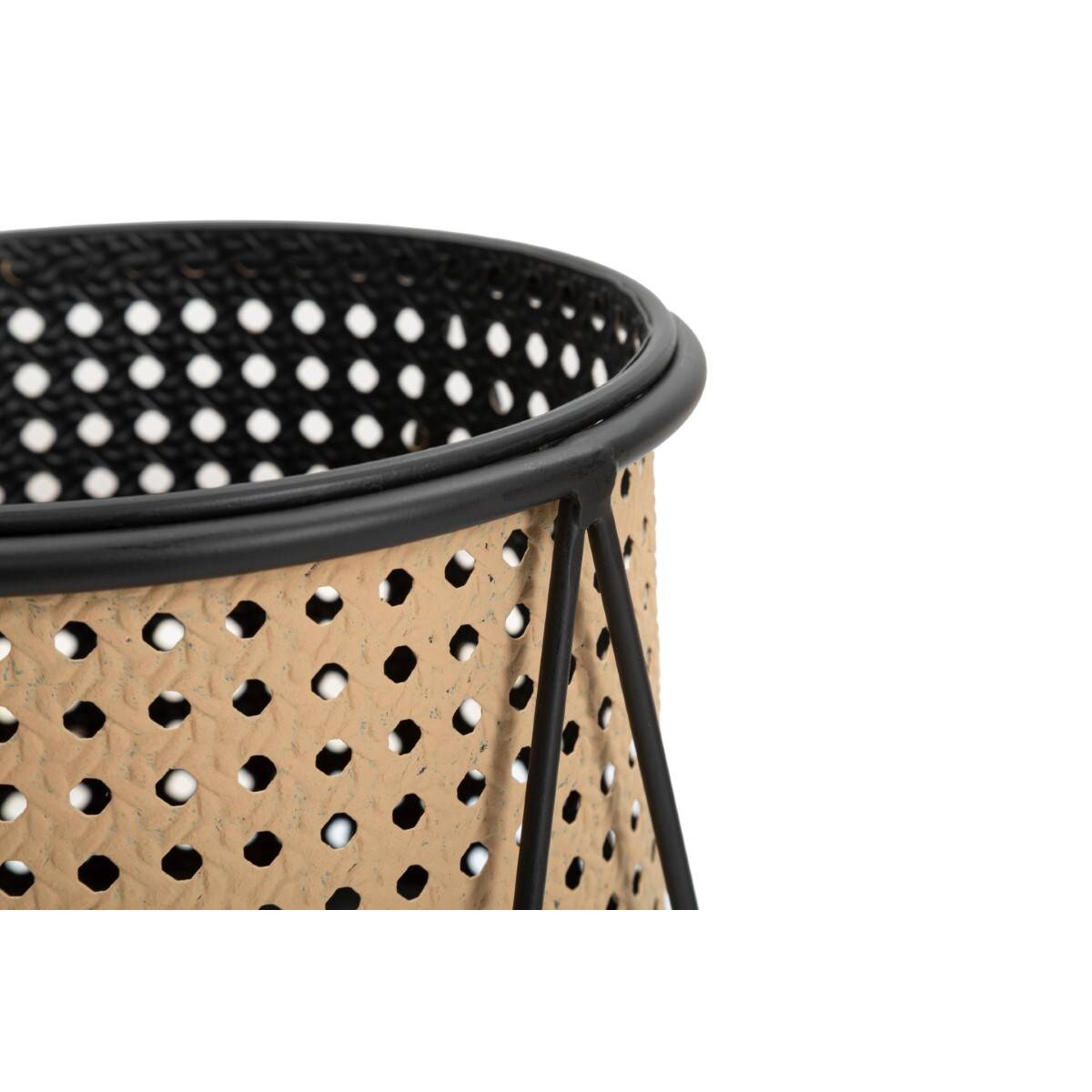 Metalowe osłonki na stojakach, wzór plecionki wiedeńskiej, 2 szt.