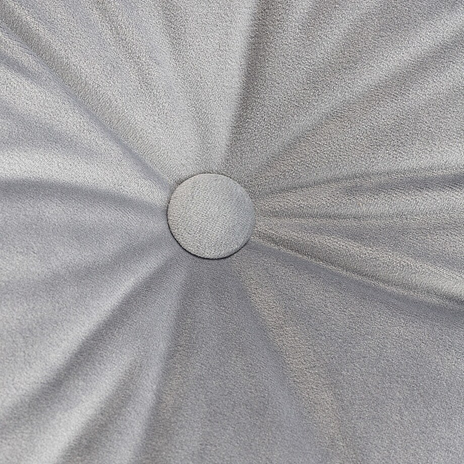 Poduszka kwadratowa Velvet z guzikiem, srebrzysty szary, 37 x 37cm, Velvet