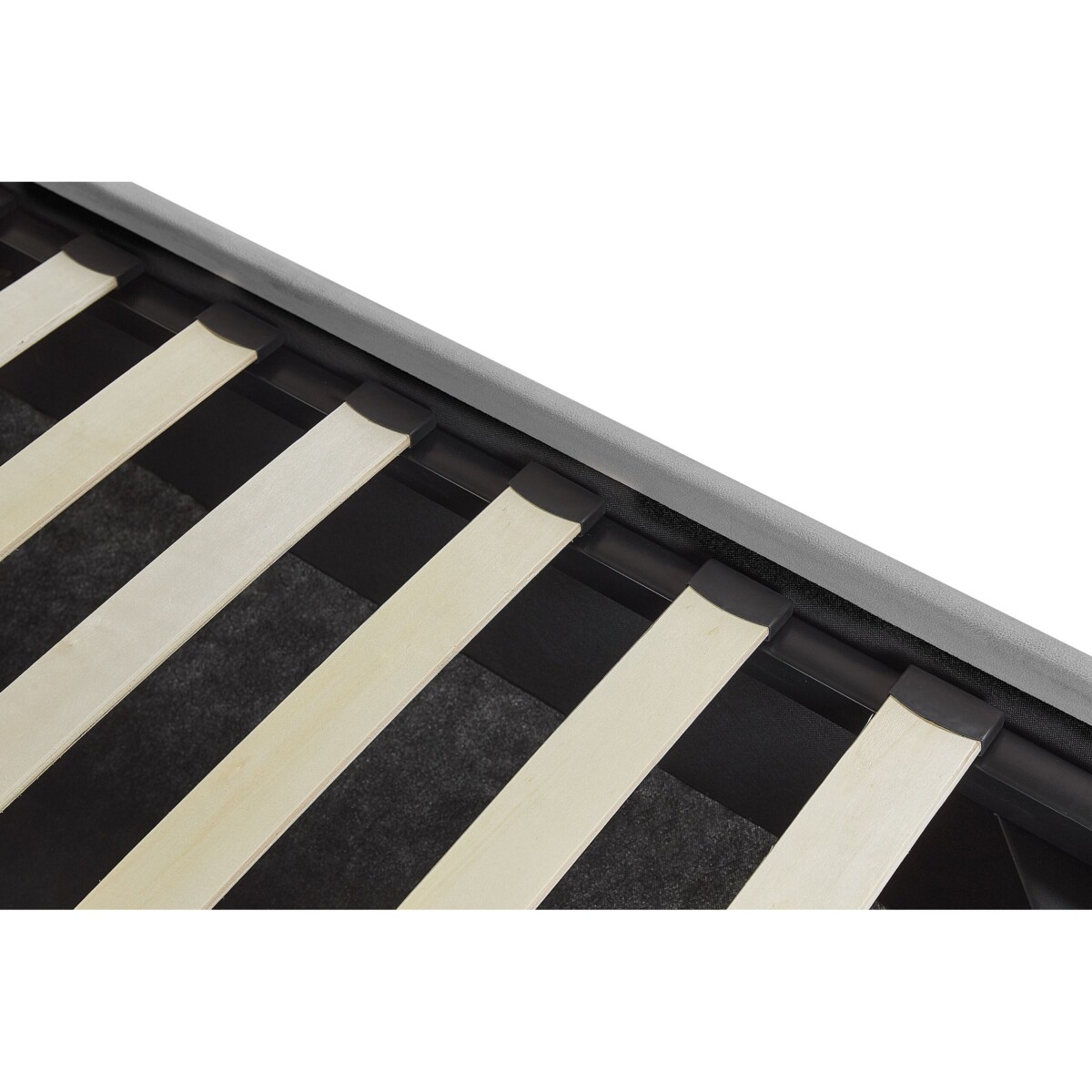 Łóżko z pojemnikiem welurowe 160 x 200 cm szare VAUCLUSE