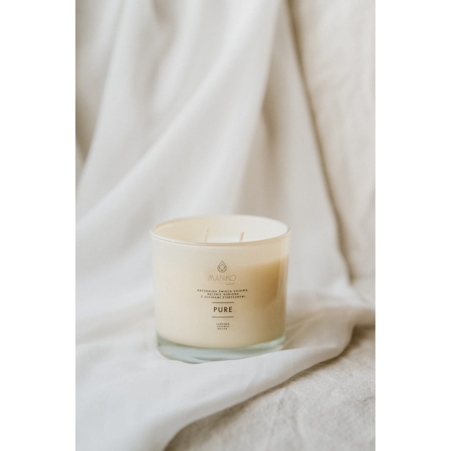 Naturalna świeca sojowa PURE z olejkami eterycznymi