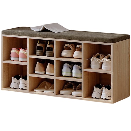 Szafka na buty z siedziskiem nowoczesna dąb sonoma 104 cm