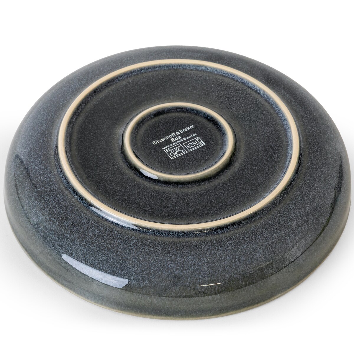 EDA Zestaw obiadowy 6 os. (30 el.), niebieski/szary/beżowy