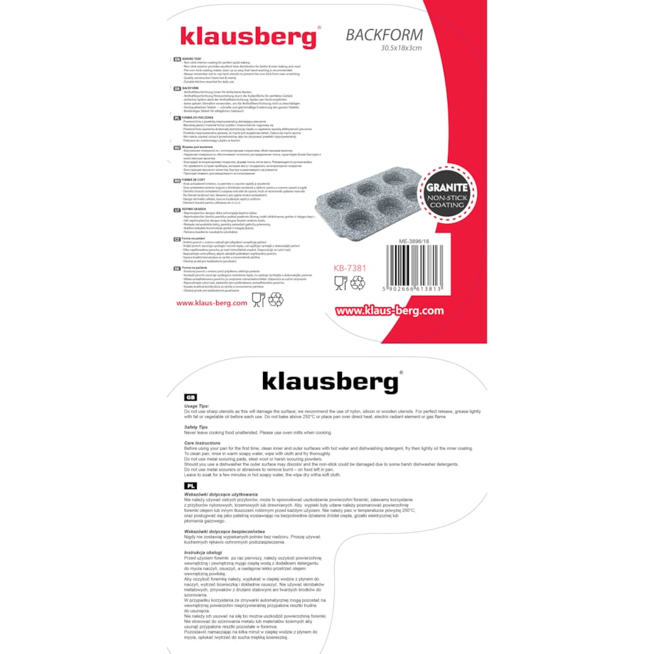 Forma blacha do pieczenia 6 muffinek babeczek KLAUSBERG