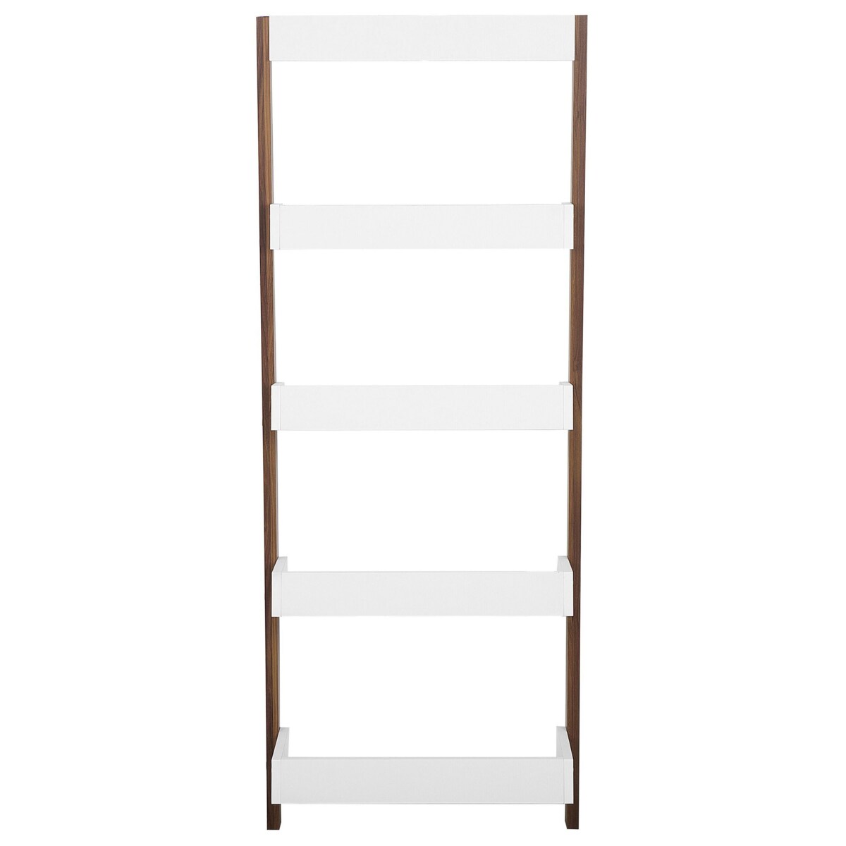 Regał drabina 5 półek ciemne drewno z białym MOBILE TRIO