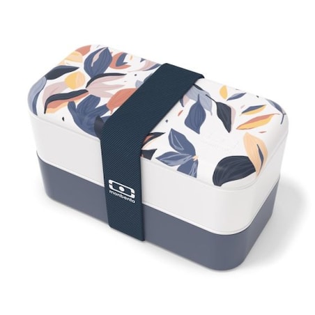 Lunchbox Bento Original Graphic Blue Vegetal Monbento