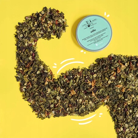 Herbata zielona sypana SIŁA o smaku egzotycznej jagody PREMIUM Cup&You - herbata liściasta sypana mieszanka napar susz - gotowa na prezent upominek