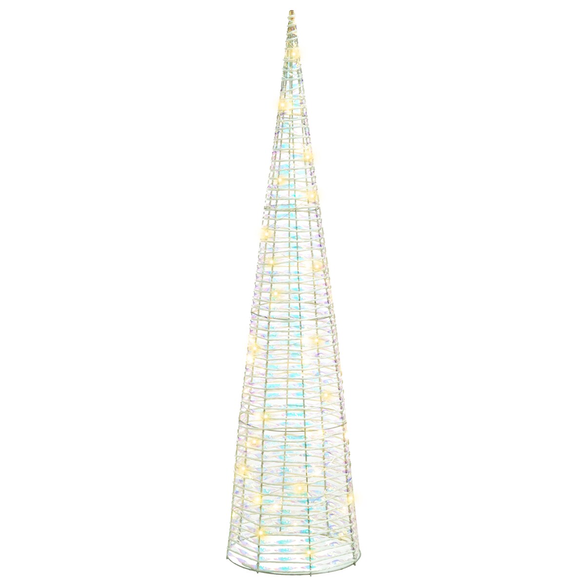 Zestaw 3 dekoracji świątecznych LED SONDER 40/60/80 cm Choinka Biały