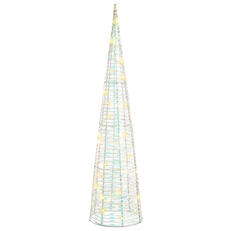 Zestaw 3 dekoracji świątecznych LED SONDER 40/60/80 cm Choinka Biały