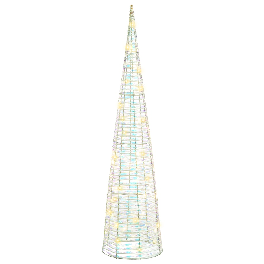 Zestaw 3 dekoracji świątecznych LED SONDER 40/60/80 cm Choinka Biały