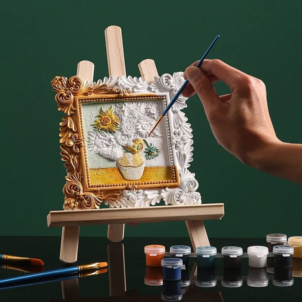 Malowanie 3D - Płaskorzeźba Słoneczniki