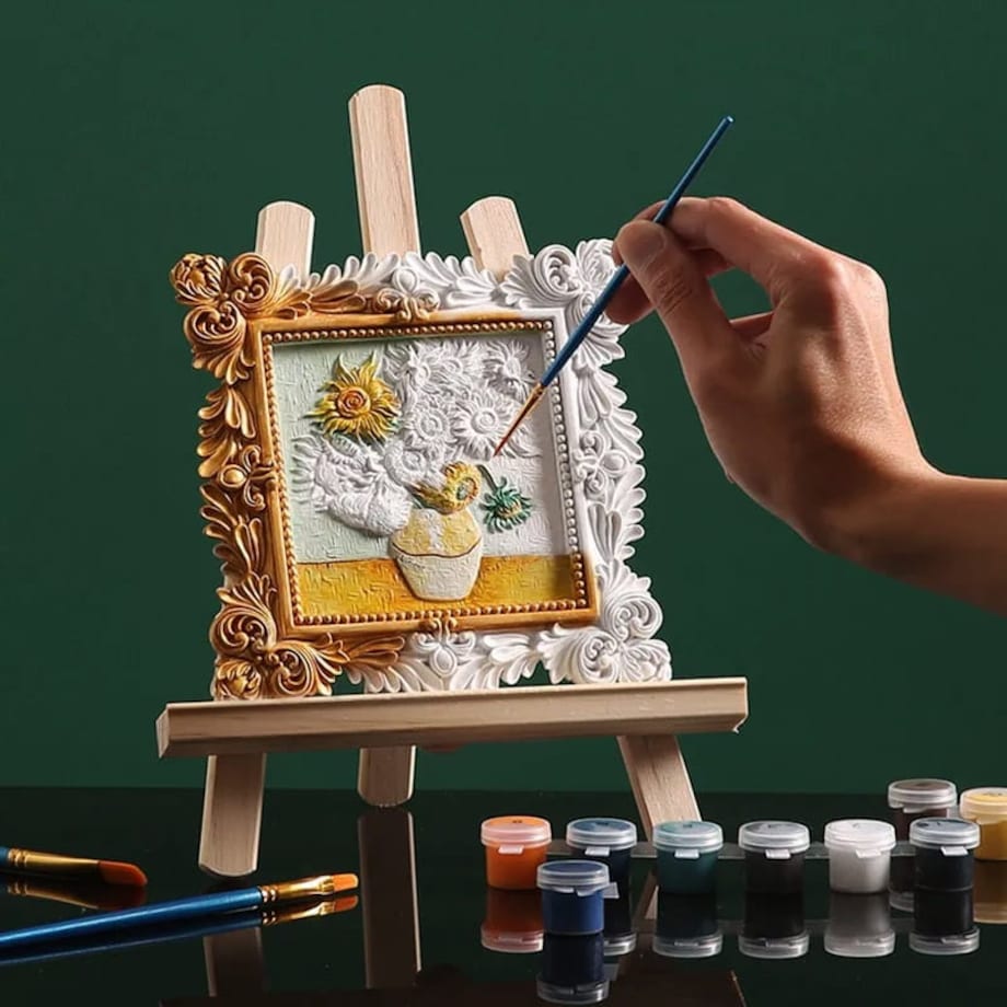 Malowanie 3D - Płaskorzeźba Słoneczniki