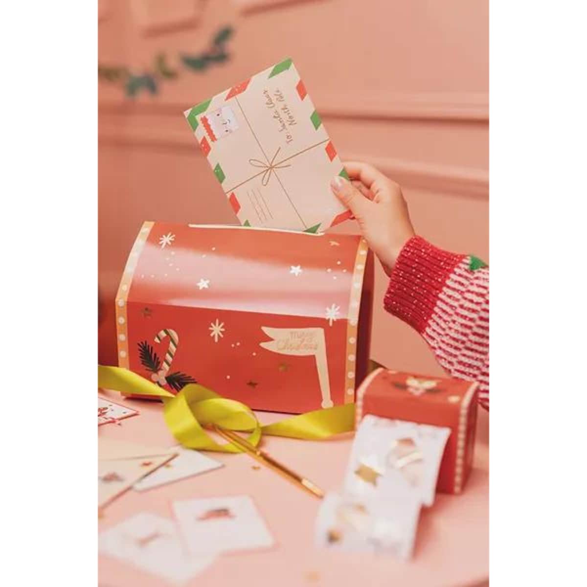 Skrzynka na listy do Mikołaja, 14x22x13 cm, mix