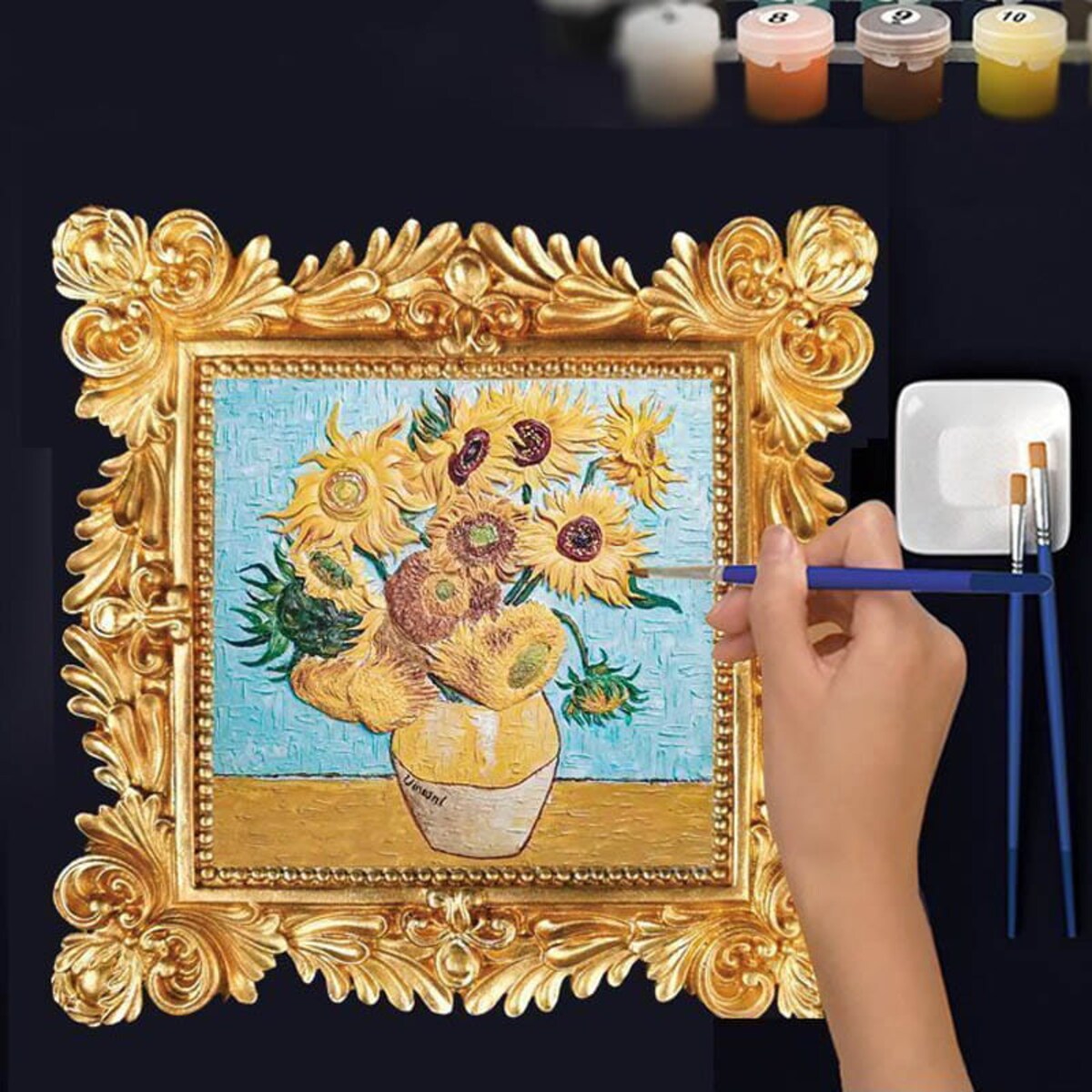 Malowanie 3D - Płaskorzeźba Słoneczniki