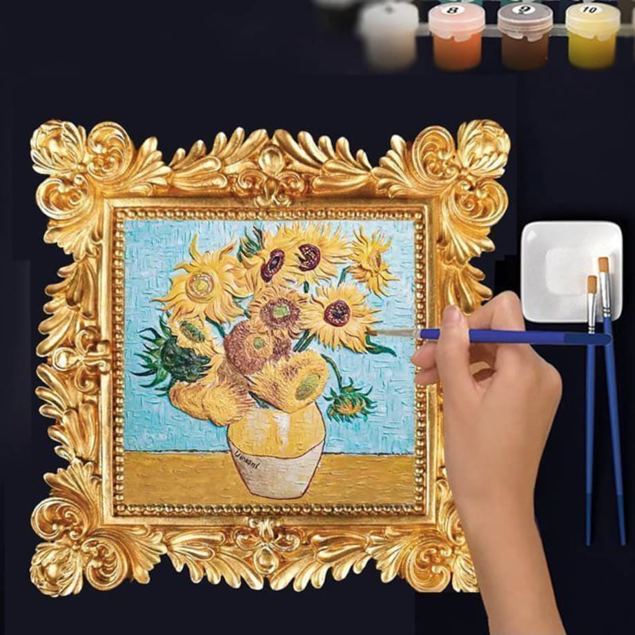 Malowanie 3D - Płaskorzeźba Słoneczniki