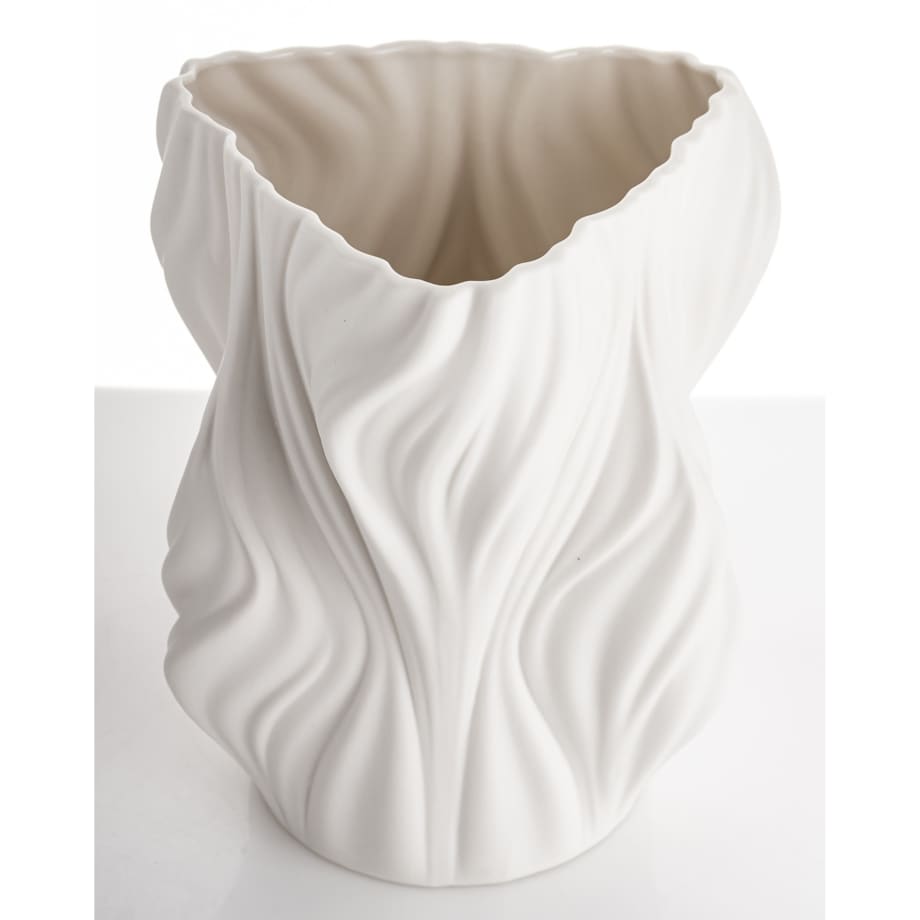 Wazon porcelanowy 20,5x16,5x16,5 cm IRREGULAR biały
