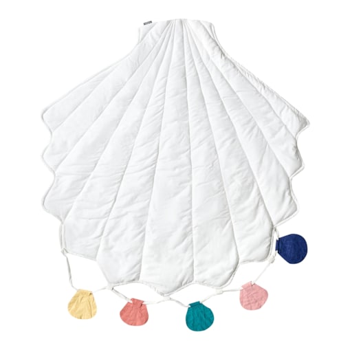 Mata do zabawy muszla 110 x 110 cm biała KADMEA