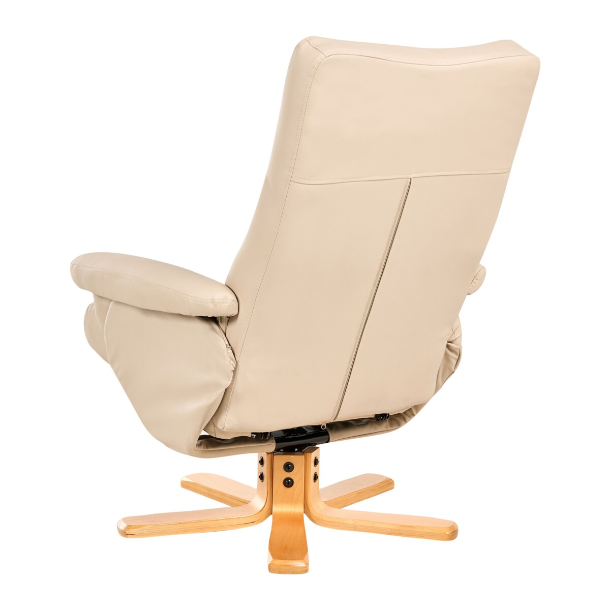 Rozkładany fotel EPSE Z podnóżkiem Ekoskóra Beżowy