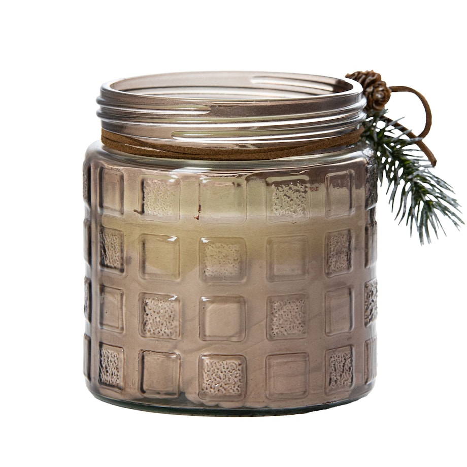 Świeczka Zapachowa Świeca Świąteczna Zapach Drzewny Dekoracja Brązowa