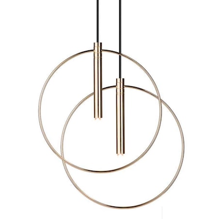 LAMPA wisząca FARO 0553 Amplex okrągła OPRAWA metalowy ZWIS pierścień ring złoty