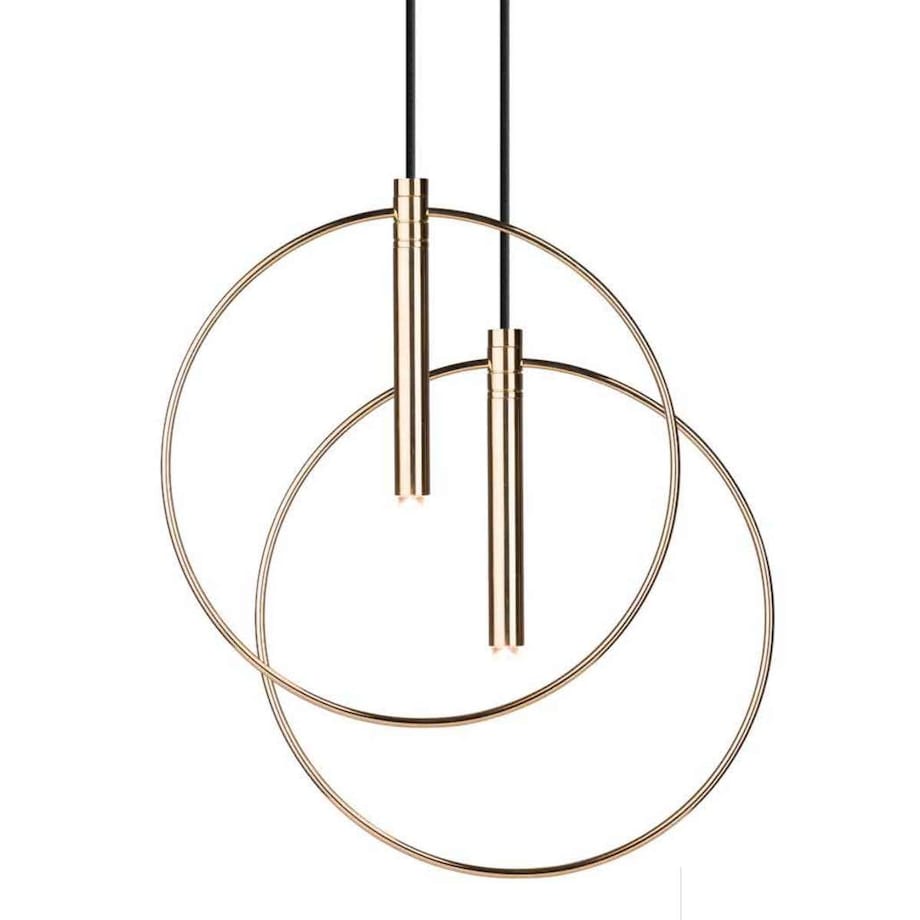 LAMPA wisząca FARO 0553 Amplex okrągła OPRAWA metalowy ZWIS pierścień ring złoty