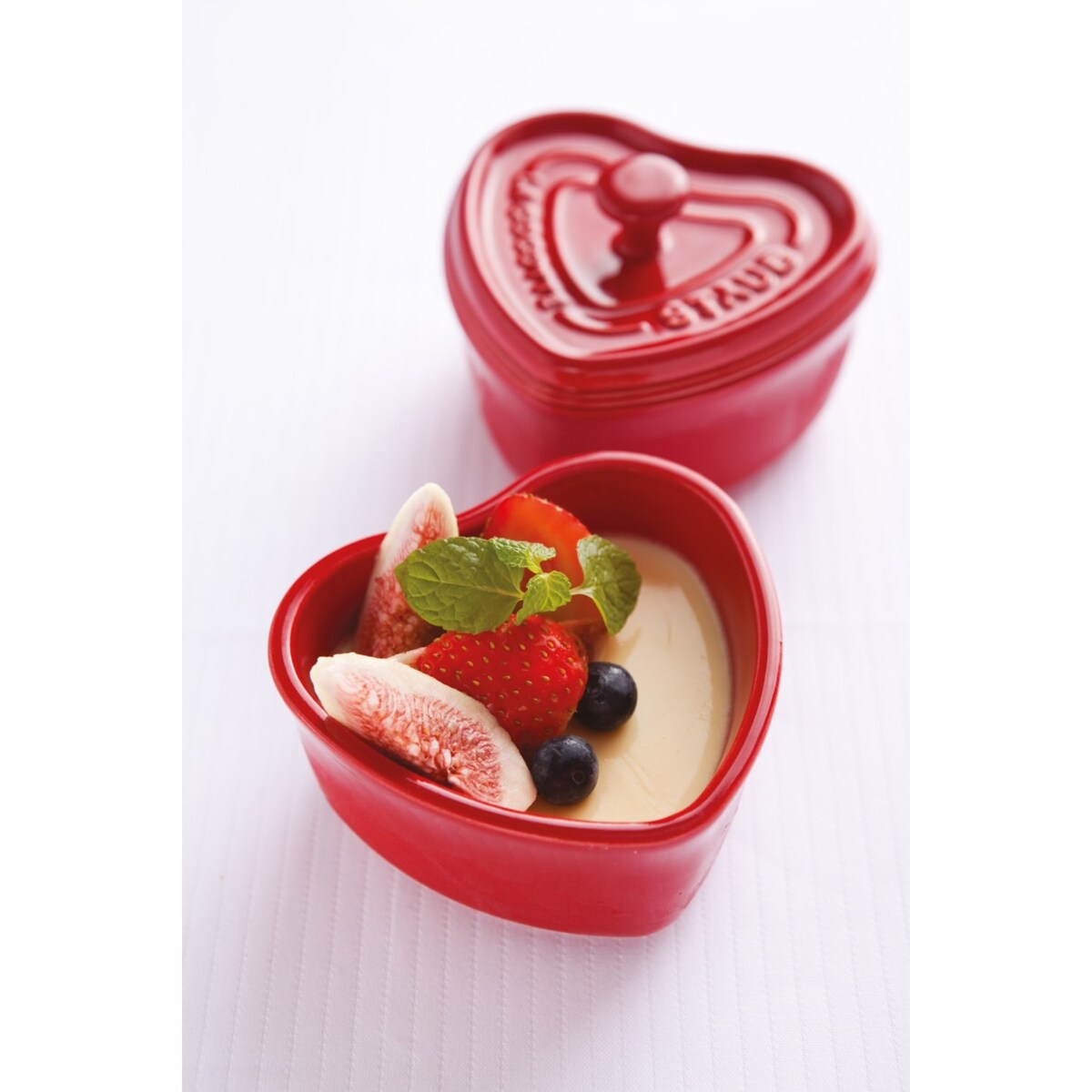 Staub Mini Cocotte Serce - 200 ml, Czerwony